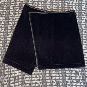 Derek Lam 10 Crosby Faux Hair Black Mini Skirt with genuine Lambskin trim